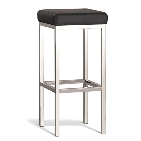 Black top bar stool