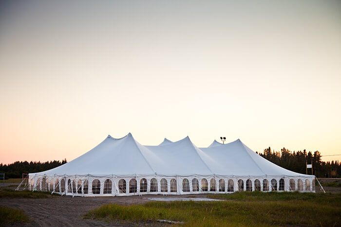 small wedding event white tent