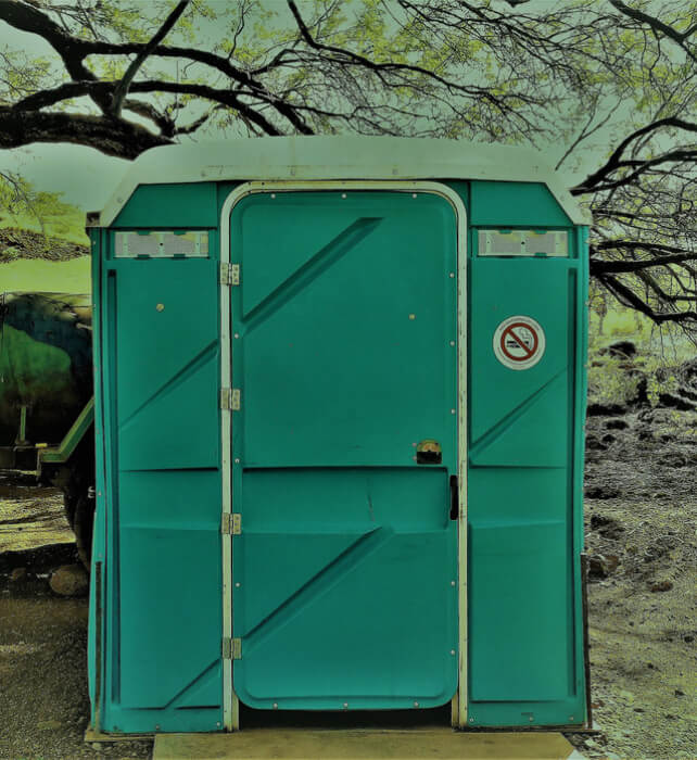 portable toilet for guests